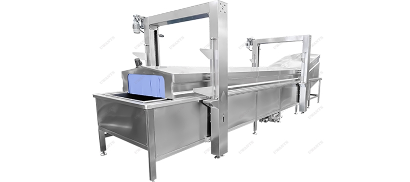 Mesh belt blanching machine